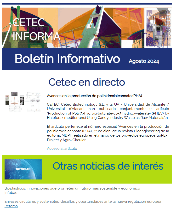Lee más sobre el artículo Cetec Informa. Boletín Informativo Agosto 2024